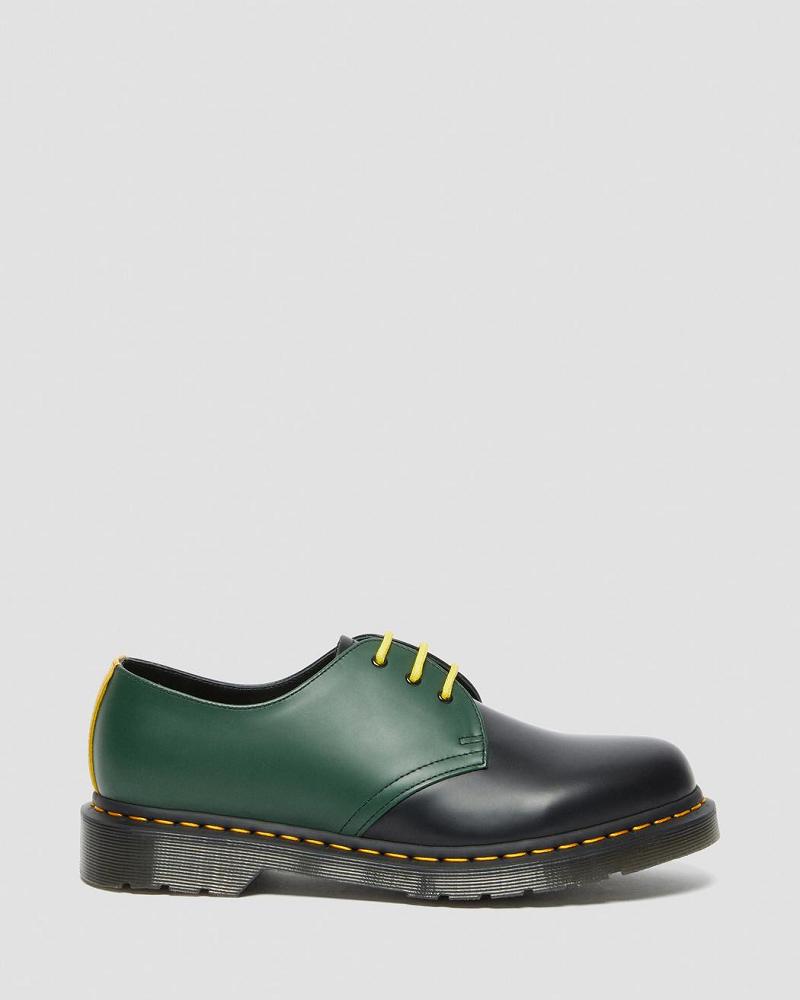 Zapatos Oxford Dr Martens 1461 Contrast Smooth Cuero Hombre Negros | MX 225CTV